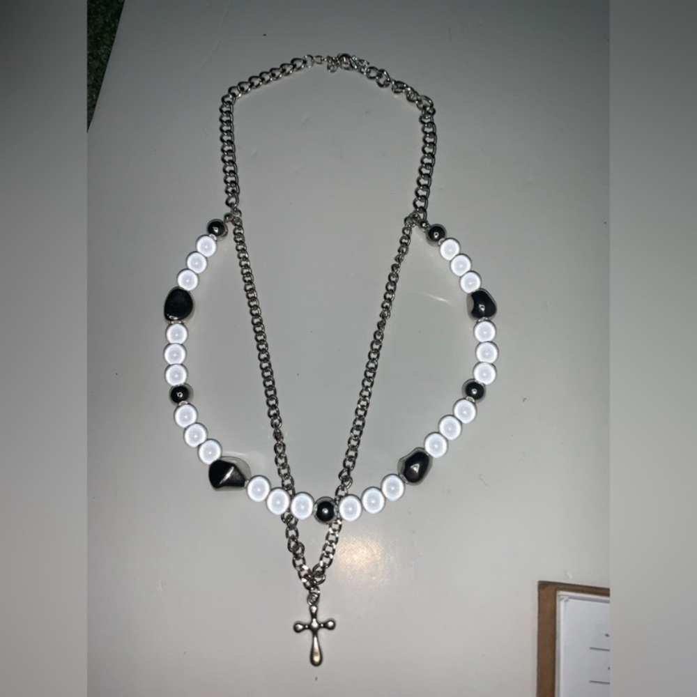 Layered Silver Necklace 25$